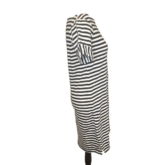 Boden Darcey Jersey BLACK WHITE Striped T Shirt Dress Sz 6R Nautical Travel - Picture 5 of 9